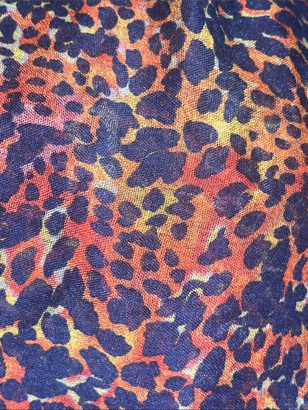 Fashion Leopard Print Infinity Scarf - Orange & Black Charming Charlie S34